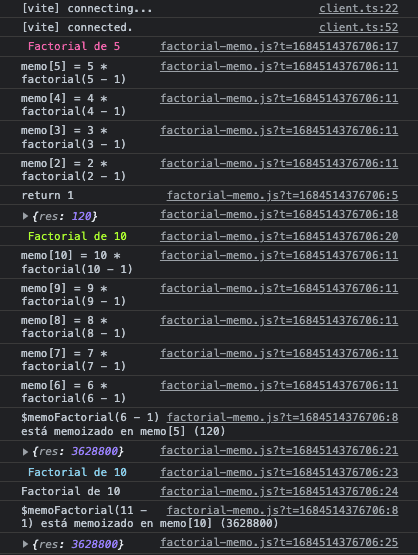 factorial-memo